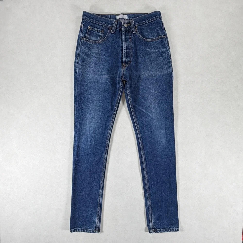 VTG Levis 501 Original Mens 28x32 Straight Leg Button Fly Medium Wash Blue Jeans